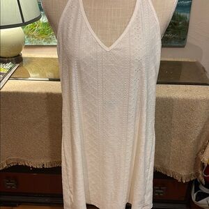 Wild Fable White Textured Halter Dress Coverup for girls